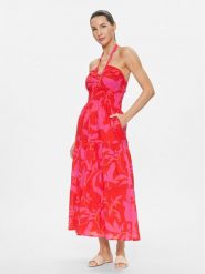 Seafolly Sukienka letnia SEAFOLLY-55162-DR Czerwony Regular Fit. Czerwone sukienki damskie Seafolly, na lato, xl, bez wzorów, z bawełny, bez kołnierzyka, bez ramiączek. Za 1,309.00 zł.