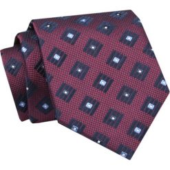 Krawat - ALTIES - Bordowy, Figury Geometryczne. Czerwone krawaty i muchy męskie Alties, bez wzorów, z tkaniny, eleganckie. Za 49.00 zł.