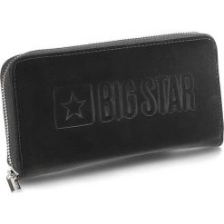 Czarny Modny Portfel Damski Big Star. Czarne portfele damskie Big Star Accessories, bez wzorów, ze skóry ekologicznej. Za 129.00 zł.