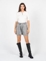 Liu Jo Szorty | WF1130 T4811 | Kobieta | Szary. Szare szorty damskie Liu Jo, bez wzorów, z elastanu, eleganckie, z podwyższonym stanem. W wyprzedaży za 349.00 zł.