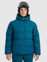 4F Kurtka narciarska w kolorze turkusowym rozmiar: S. Niebieskie kurtki narciarskie i snowboardowe damskie 4f, m, bez wzorów, bez kaptura. Za 261.67 zł.