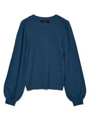 Vero Moda Sweter w kolorze niebieskim rozmiar: XL. Niebieskie swetry klasyczne damskie Vero Moda, xl, bez kołnierzyka. Za 86.99 zł.