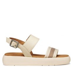 Sandały Geox. Sandały damskie Geox, bez wzorów, bez obcasa, na płaskiej podeszwie. Za 399.99 zł.