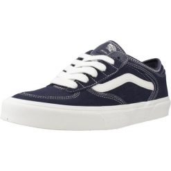 Buty VANS ROWLEY CLASSIC Niebieski. Niebieskie buty trekkingowe męskie Vans, ze skóry, bez zapięcia, trekkingowe. Za 404.44 zł.