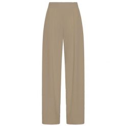 Spodnie Deha Wygodne Spodnie Z Zakładkami Damskie. Brązowe spodnie materiałowe damskie Deha, bez wzorów, z elastanu, eleganckie. Za 468.99 zł.