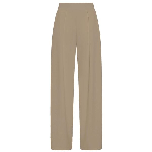 Spodnie Deha Wygodne Spodnie Z Zakładkami Damskie. Brązowe spodnie materiałowe damskie Deha, bez wzorów, z elastanu, eleganckie. Za 468.99 zł.