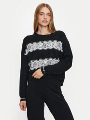 Liu Jo Sport Sweter TF4220 MS63L Czarny Regular Fit. Czarne swetry klasyczne damskie Liu Jo Sport, l, z syntetyku, bez kołnierzyka. Za 539.99 zł.