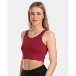 Damski bezszwowy crop top Kilpi LIARA-W. Czarne topy sportowe damskie Kilpi, l, bez wzorów, bez ramiączek. Za 112.21 zł.