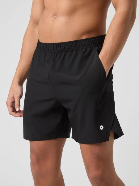 Bjorn_borg ACE RACQUET 7" SHORTS - poliester z recyclingu, czarny. Czarne szorty męskie Björn Borg, bez wzorów, z poliesteru, sportowe. Za 247.00 zł.