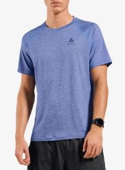 Koszulka biegowa Odlo X-Alp PW 115 T-Shirt Crew Neck S/S. Niebieskie t-shirty męskie Odlo, l, bez wzorów, z materiału, bez kołnierzyka. Za 324.49 zł.