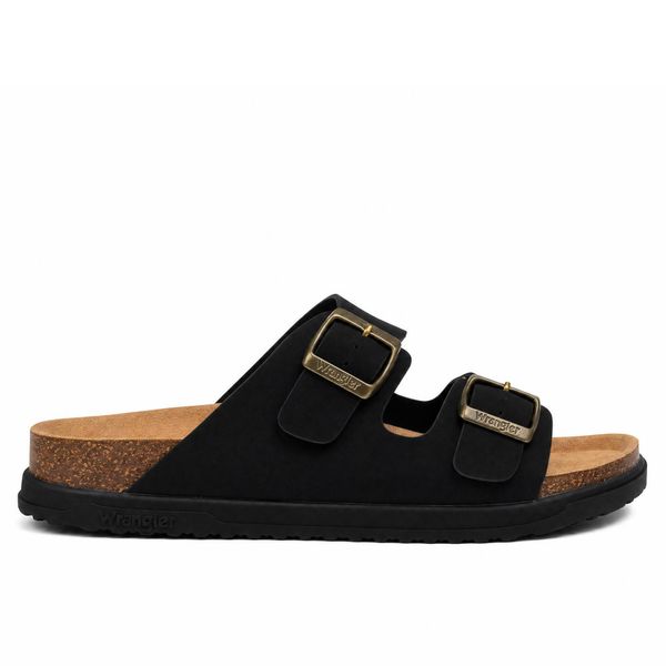 Klapki męskie Wrangler BELVILLE SLIDER MEN LOW. Brązowe klapki i japonki męskie Wrangler, z jeansu. Za 129.00 zł.