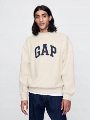 BLUZA MĘSKA DRESOWA GAP ATHLETIC 586804 KOLOR BEŻOWY. Brązowe bluzy bez kaptura męskie GAP, bez wzorów, z bawełny, sportowe, bez kołnierzyka, bez ramiączek. Za 226.20 zł.