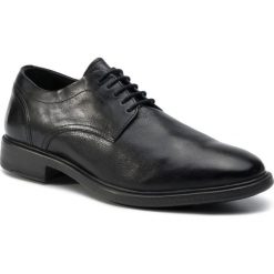 Półbuty GEOX - U Terence B U927HB 0001J C9999 Black. Czarne buty wizytowe męskie Geox, ze skóry, bez zapięcia. Za 559.00 zł.