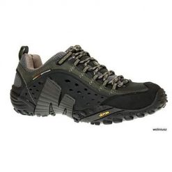 Buty trekkingowe męskie Merrell Intercept. Czarne buty trekkingowe męskie MERRELL, ze skóry, bez zapięcia, trekkingowe. W wyprzedaży za 635.85 zł.
