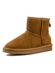 Natural world Skórzane botki zimowe w kolorze jasnobrązowym rozmiar: 39. Brązowe botki damskie natural world, na zimę, z wełny, bez obcasa, bez zapięcia. Za 261.05 zł.