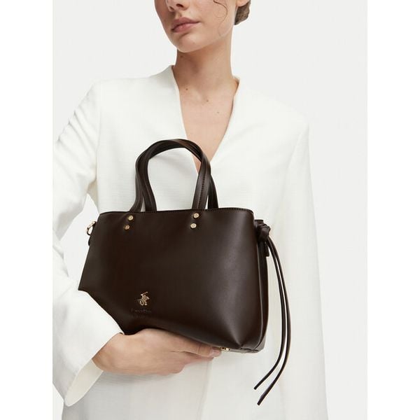 Torebka Beverly Hills Polo Club. Brązowe torebki klasyczne damskie Beverly Hills Polo Club, bez wzorów, bez dodatków. Za 249.99 zł.