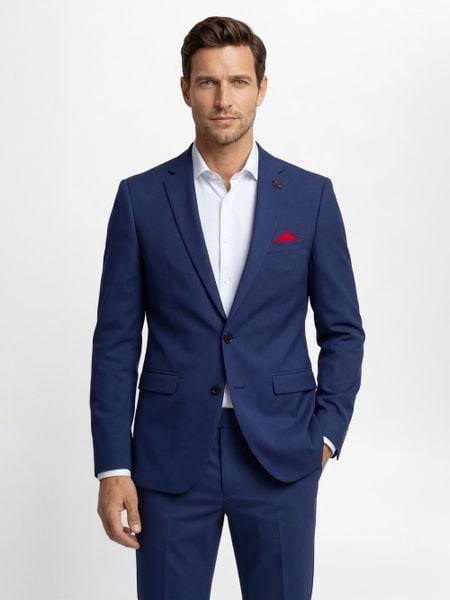 Finshley & Harding London kurtka modułowa Mężczyźni Slim Fit niebieski, 52. Niebieskie kurtki męskie Finshley & Harding London, m, bez wzorów, z syntetyku, biznesowe, bez kaptura. Za 699.95 zł.