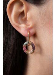 Heliophilia Kolczyki-kreole z cyrkoniami rozmiar: onesize. Żółte kolczyki damskie Heliophilia, z cyrkonią, metalowe. Za 37.45 zł.