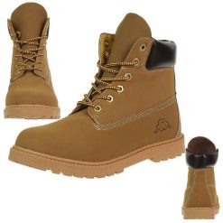 Buty na co dzień unisex KAPPA KOMBO MID za kostkę wysokie ocieplane. Brązowe buty trekkingowe męskie Kappa, na zimę, za kostkę, bez zapięcia, trekkingowe. Za 143.00 zł.