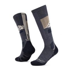 Skarpetki sportowe dla dorosłych Merino Heavyweight Over The Calf Socks. Niebieskie skarpetki damskie Buff, bez wzorów, z elastanu. Za 159.99 zł.
