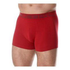 Bokserki męskie bawełniane Brubeck COMFORT COTTON. Czerwone bokserki męskie Brubeck, bez wzorów, z bawełny. Za 39.99 zł.