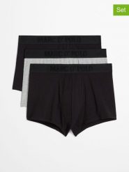 Marc O´Polo Bodywear Bokserki (3 pary) w kolorze czarno-jasnoszarym rozmiar: XL. Czarne bokserki męskie bez wzorów. Za 114.95 zł.