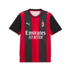 Męska koszulka domowa AC Milan 26/27 PUMA. Czarne t-shirty sportowe męskie Puma, m, z materiału, bez ramiączek, do piłki nożnej. Za 429.00 zł.