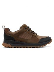Clarks Skórzane buty trekkingowe "ATL Trek GTX" w kolorze oliwkowo-brązowym rozmiar: 41. Brązowe buty trekkingowe męskie Clarks, ze skóry, bez zapięcia, outdoorowe. Za 249.17 zł.