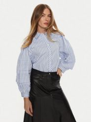 Munthe Koszula Trudie 243102824334 Niebieski Relaxed Fit. Niebieskie koszule damskie Munthe, bez wzorów, z bawełny, bez kołnierzyka, bez ramiączek. Za 759.99 zł.