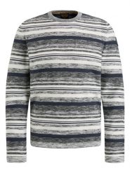 PME Legend Sweter w kolorze szaro-granatowym rozmiar: L. Niebieskie swetry męskie PME Legend, l, bez wzorów, z bawełny, bez kołnierzyka. Za 180.06 zł.