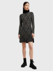 Desigual Sukienka dzianinowa Sian 22WWVF07 Czarny Regular Fit. Czarne sukienki damskie Desigual, xl, bez wzorów, z dzianiny, bez kołnierzyka, bez ramiączek. Za 539.99 zł.