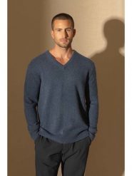 Perfect Cashmere Kaszmirowy sweter "Enzo" w kolorze granatowym rozmiar: XXL. Niebieskie swetry męskie Perfect Cashmere, xxl, bez wzorów, z kaszmiru, bez kołnierzyka. Za 567.00 zł.