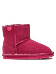 EMU Australia Śniegowce Barbie™ Wallaby Mini K13153 Różowy. Czerwone kozaki dziewczęce Emu Australia, bez wzorów, ze skóry, bez obcasa. Za 399.99 zł.
