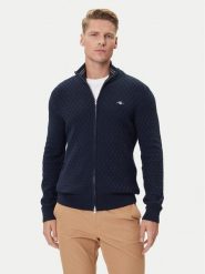 Gant Kardigan 8030263 Granatowy Regular Fit. Niebieskie kardigany męskie Gant, l, bez wzorów, z bawełny, bez kołnierzyka. Za 579.99 zł.