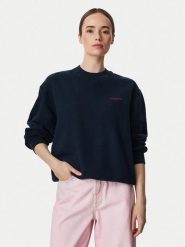 Tommy Jeans Bluza Script DW0DW23583 Granatowy Regular Fit. Niebieskie bluzy bez kaptura damskie Tommy Jeans, l, z bawełny. Za 409.99 zł.