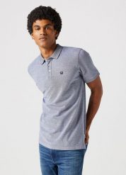 WRANGLER REFINED POLO SHIRT MĘSKA KOSZULKA POLO POLÓWKA GREY 112350390 W749018002. Szare koszulki polo męskie Wrangler, m, bez wzorów, bez ramiączek. Za 109.99 zł.