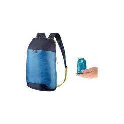 Plecak turystyczny ULTRA COMPACT 10 l. Niebieskie plecaki damskie QUECHUA, bez wzorów, z materiału. Za 7.99 zł.