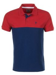 Degré Celsius Koszulka polo "Caloste" w kolorze granatowo-czerwonym rozmiar: L. Czerwone koszulki polo męskie Degré Celsius, l, bez wzorów, z bawełny, bez ramiączek. Za 100.75 zł.