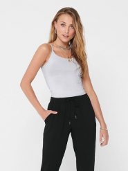 ONLY Top w kolorze białym rozmiar: L. Białe topy damskie Only, l, bez wzorów, bez kołnierzyka. Za 30.95 zł.