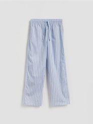 Długie spodnie piżamowe - jasnoniebieski. Niebieskie piżamy męskie Reserved, l, bez wzorów, z bawełny, bez ramiączek. Za 79.99 zł.