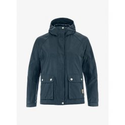 Kurtka softshell damska Fjallraven Vardag Vindby Jacket. Niebieskie kurtki damskie Fjällräven, bez wzorów, z softshellu, bez kaptura. Za 1,022.99 zł.