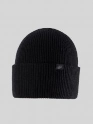 4F Czapka w kolorze czarnym rozmiar: onesize. Czarne czapki zimowe damskie 4f, ze skóry. Za 65.95 zł.