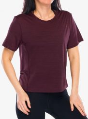 Koszulka szybkoschnąca damska Fjallraven Abisko Lite SS. Czerwone t-shirty damskie Fjällräven, l, bez wzorów, z poliesteru, bez kołnierzyka. Za 175.99 zł.
