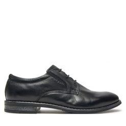 Półbuty Bugatti. Czarne buty wizytowe męskie Bugatti, bez zapięcia. Za 309.99 zł.