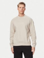 BOSS Bluza 50561510 Beżowy Regular Fit. Brązowe bluzy bez kaptura męskie Boss, l, z bawełny. Za 499.99 zł.