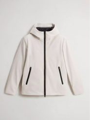 Woolrich Puchowa kurtka softshellowa w kolorze białym rozmiar: XL. Białe kurtki outdoor męskie Woolrich, xl, bez wzorów, z puchu, bez kaptura. Za 900.49 zł.
