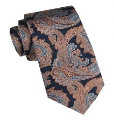 Elegancki i Modny Krawat Jedwabny - Alties - Pomarańcz, Duży Wzór Kwiatowy. Krawaty i muchy męskie Alties, bez wzorów, z jedwabiu, eleganckie. Za 115.00 zł.