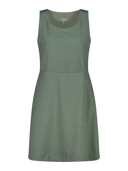 CMP Sukienka funkcyjna w kolorze khaki rozmiar: 44. Brązowe sukienki damskie CMP, bez wzorów, sportowe, bez kołnierzyka, bez ramiączek, rozkloszowane. Za 101.23 zł.