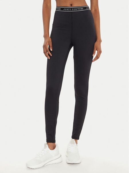 Juicy Couture Legginsy Kia JCSML224413 Czarny Slim Fit. Czarne legginsy damskie Juicy Couture, xxs, bez wzorów, z syntetyku. Za 149.99 zł.