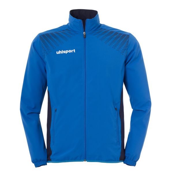 Kurtka prezentacyjna Uhlsport Goal. Niebieskie kurtki męskie UHLSPORT, bez wzorów, sportowe, bez kaptura. W wyprzedaży za 204.00 zł.